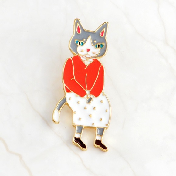 New bunny fox cat animal pin brooch - Picture 6 of 8
